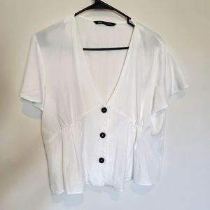 Zara Button Tee